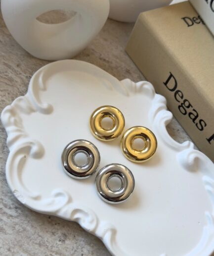 PLAKA DAİRE GOLD KÜPE